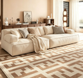 Short Pile Durable Living Room Carpet, Easy to Clean Non-Shedding Area Rug for Daily Use