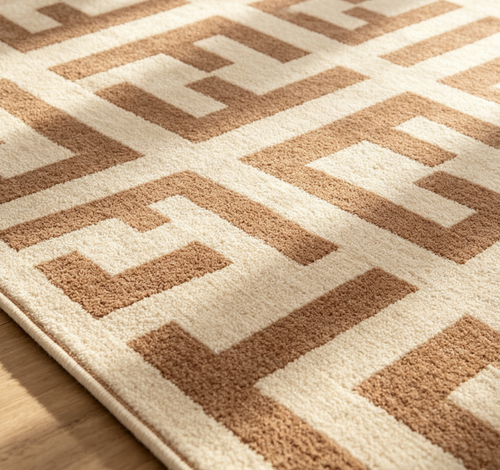 Short Pile Durable Living Room Carpet, Easy to Clean Non-Shedding Area Rug for Daily Use